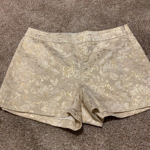 J Crew Gold Shorts
